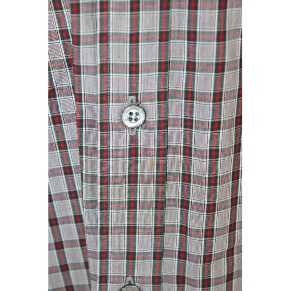 Gucci Mens Cotton Long Sleeve Collared Button-Down Shirt Gray Size 42
